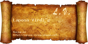 Laposa Virág névjegykártya